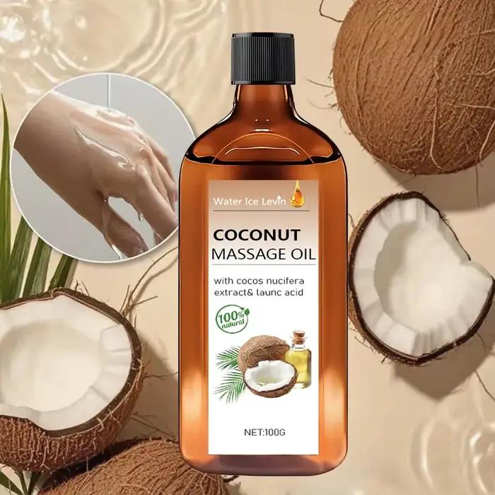 Huile de Massage Coco 100% Naturelle | Nutrition Intensive pour Peau Sèche en Hiver | Texture Fondante Non Grasse