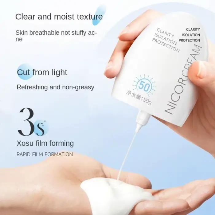 50ml imperméable à l'eau visage corps crème solaire