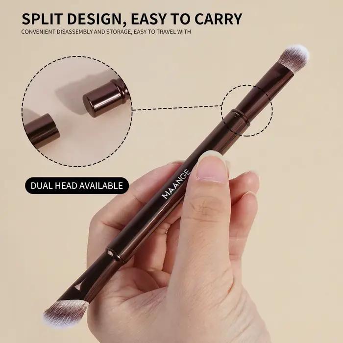 MAANGE – ensemble de pinceaux de maquillage à Double extrémité, détachables, pour Contour de voyage,