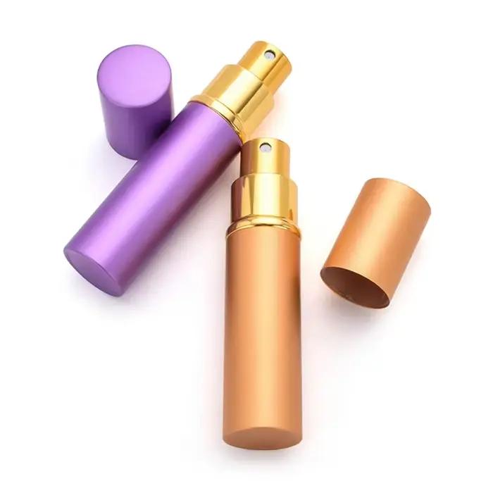 Bouteille de parfum en aluminium rechargeable de 10ml