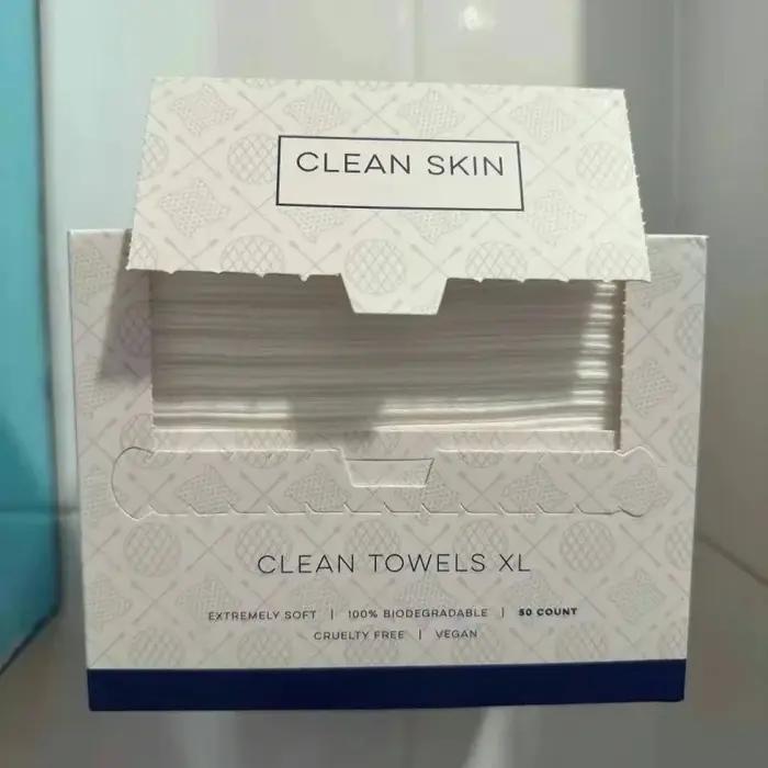 Serviettes jetables pour le visage, lingettes nettoyantes épaisses et grandes, démaquillant exfoliant, soins de beauté, voyage