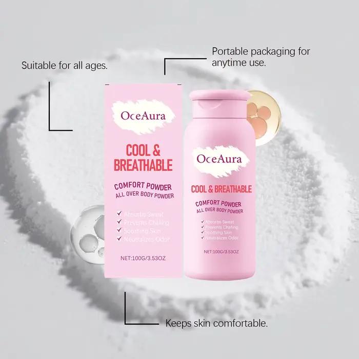 Poudre corporelle rafraîchissante et apaisante 100 ml – Soin lissant pour la peau