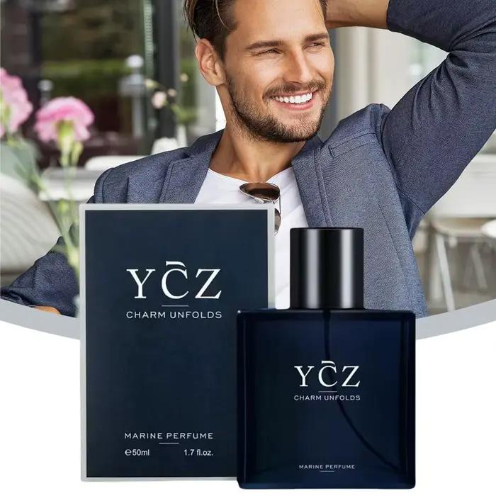 YCZ bleu hommes parfum Cologne longue durée Woody océan