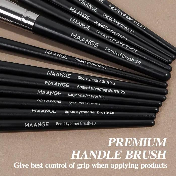 MAANGE 25 pièces boîte-cadeau professionnelle pinceaux de maquillage Kit visage yeux pinceaux de bea