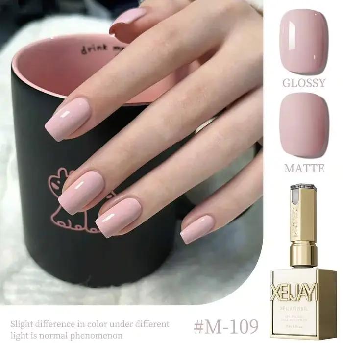 Vernis à ongles Gel marron rougeâtre, 15ml, à tremper pur, sans lingette, adapté à toutes les saison