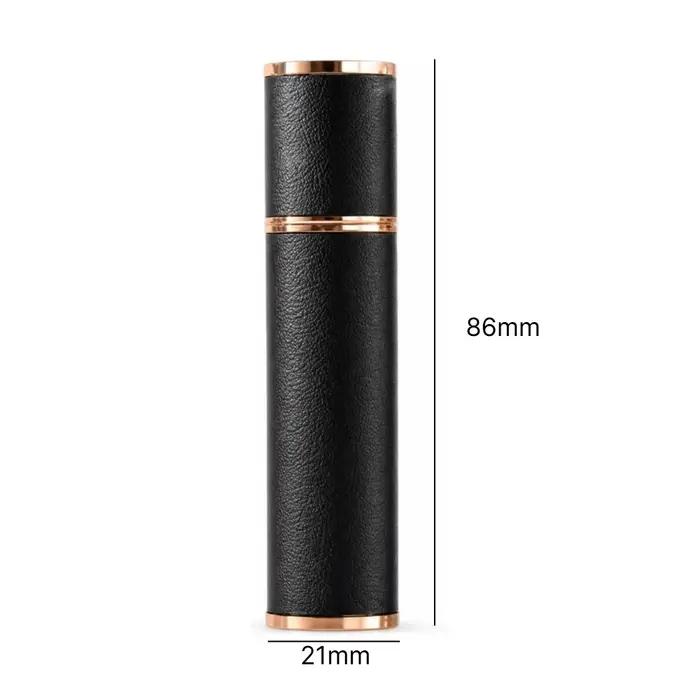 Mini flacon de parfum en cuir de 5 ml vaporisateur rechargeable pour femmes et hommes, occasionnels et voyages