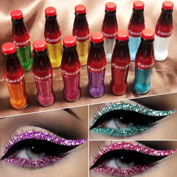 Eyeliner liquide professionnel métallique/pailleté