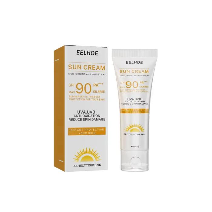 Crème solaire pour le visage SPF 90, crème solaire éclaircissante pour le visage et le corps, hydrat