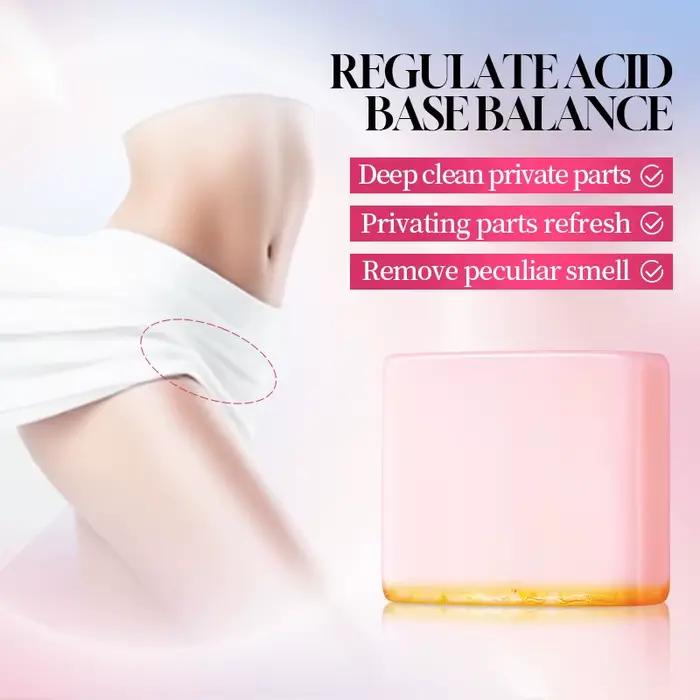 Le savon intime pêche comprend un filet moussant - Nettoyage et fraîcheur doux, formule ph-équilibrée pour peaux sensibles, nourrissant et doux