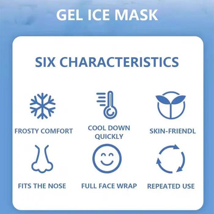 Masque pour les yeux froids bleu apaisant pour réduire cernes et gonflements visage spa beauté femmes moments de repos