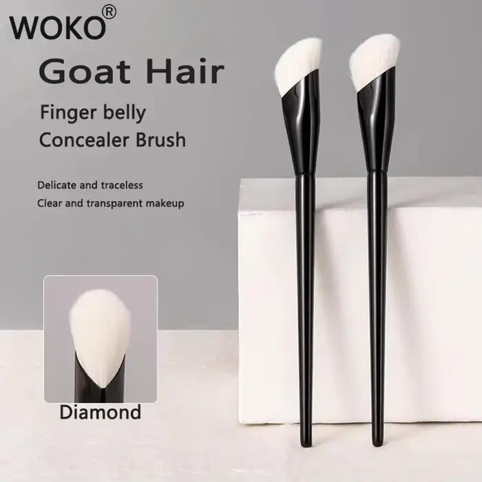 Brosse anti-cernes en pâte de doigt, poils de chèvre, en forme de diamant, correcteur de pouce, bros
