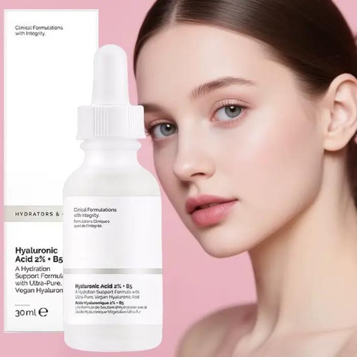 Sérum à 2% d'acide hyaluronique et B5 hydratant et nourrissant longue durée pour peaux sèches et sensibles occasions quotidiennes et cadeaux