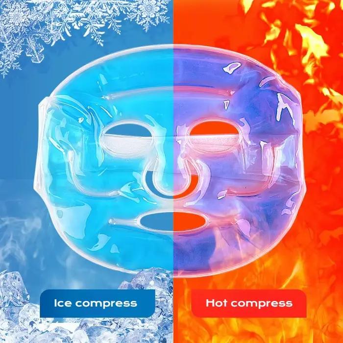 Masque pour les yeux froid en caoutchouc polyvalent avec billes de gel pour réduction des cernes et poches sous les yeux pour femmes détente spa à domicile ou voyage