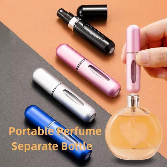 Flacon pulvérisateur de parfum de voyage portable de 5 ml avec outils de soins de la peau, pratique et facile à transporter, idéal pour un usage et des retouches en déplacement