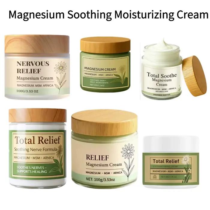 Crème hydratante apaisante au magnésium, hydratation profonde, absorption rapide, massage confortable, soin quotidien longue durée pour peaux sèches