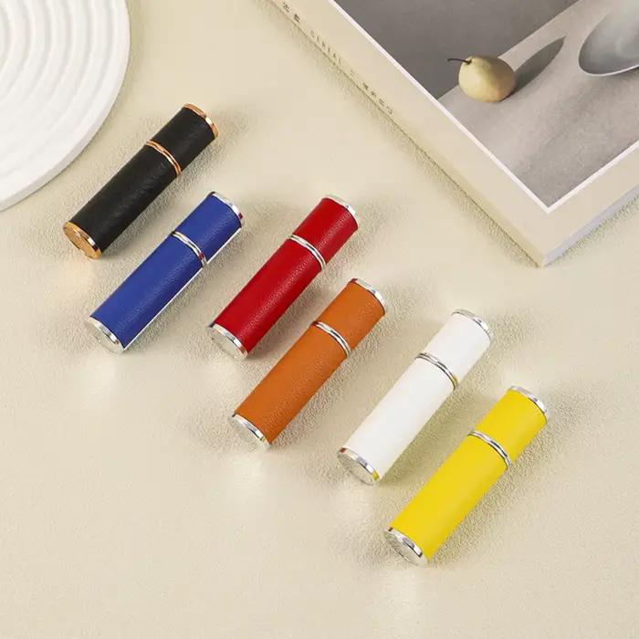 Mini flacon de parfum en cuir de 5 ml vaporisateur rechargeable pour femmes et hommes, occasionnels et voyages
