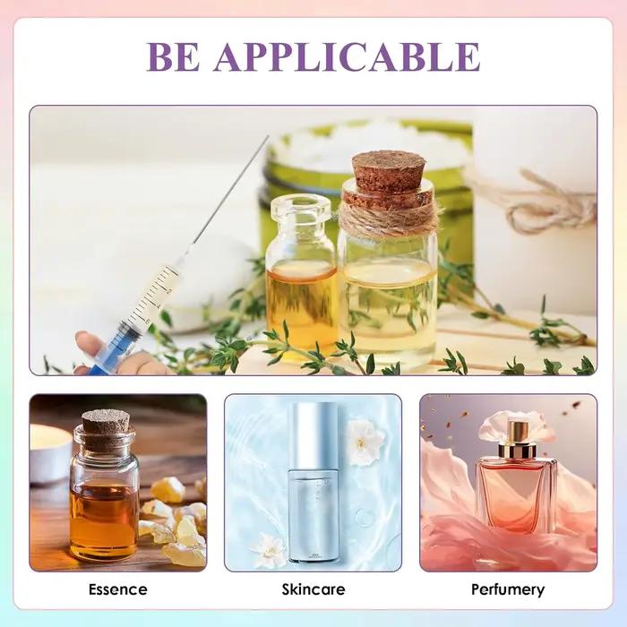 Lot de 6 seringues à parfum en plastique de 10 ml avec aiguille en acier inoxydable à bout arrondi, distributeur de liquide de recharge pour le remplissage de stylos d'impression à encre parfumée