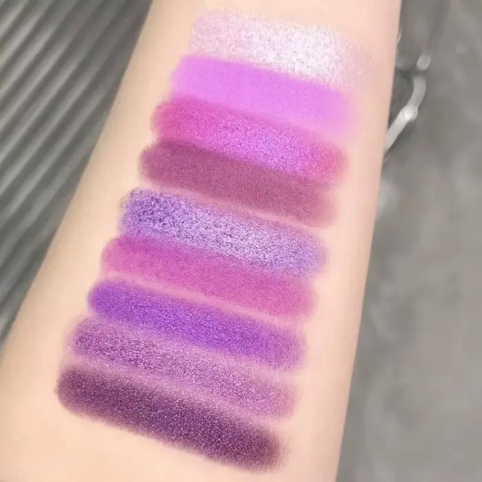 Palette de fards à paupières bleus