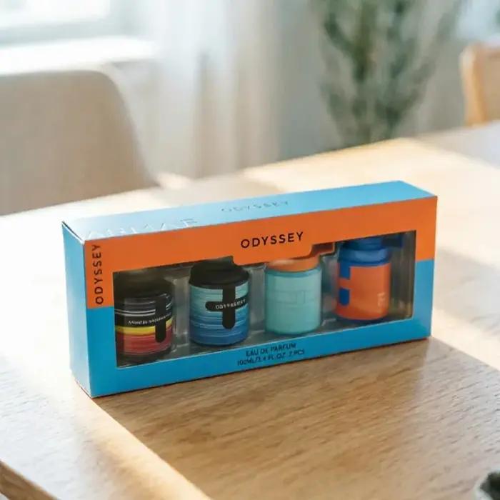 Coffret cadeau Odyssey Spectra 4 pièces 30 ml le plus vendu : Parfum pour femmes et hommes avec thermos arabe du Moyen-Orient