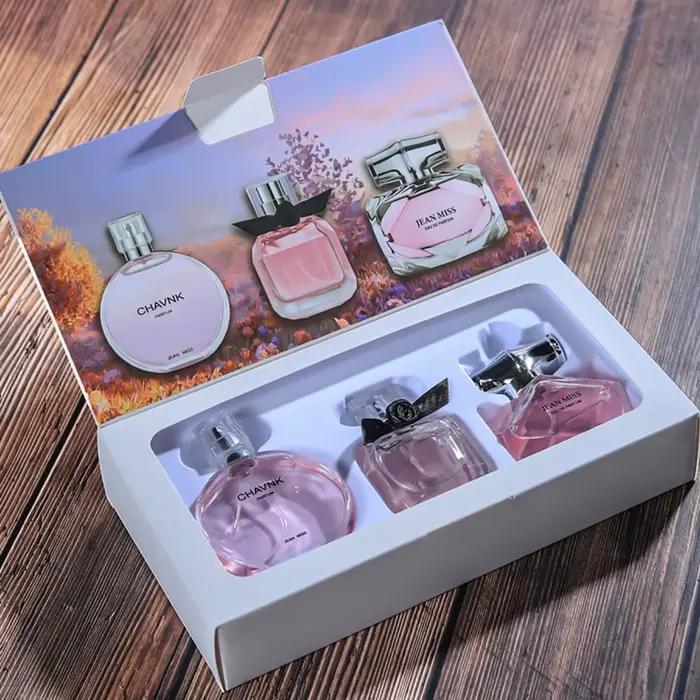 Ensemble de 3 parfums floraux pour femmes, eau de toilette, frais, naturel, longue tenue, marque de luxe, dupe, même fragrance, 30ml*3