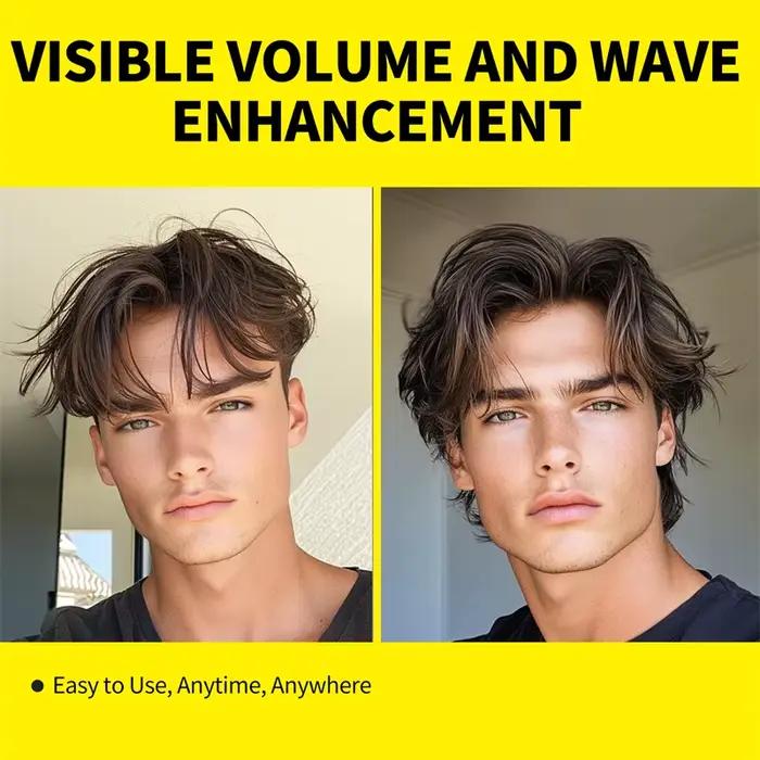 Spray de sel de mer naturel pour hommes brume capillaire volumateur boucles ondulées finition mate décontractée coiffure plage occasions spéciales