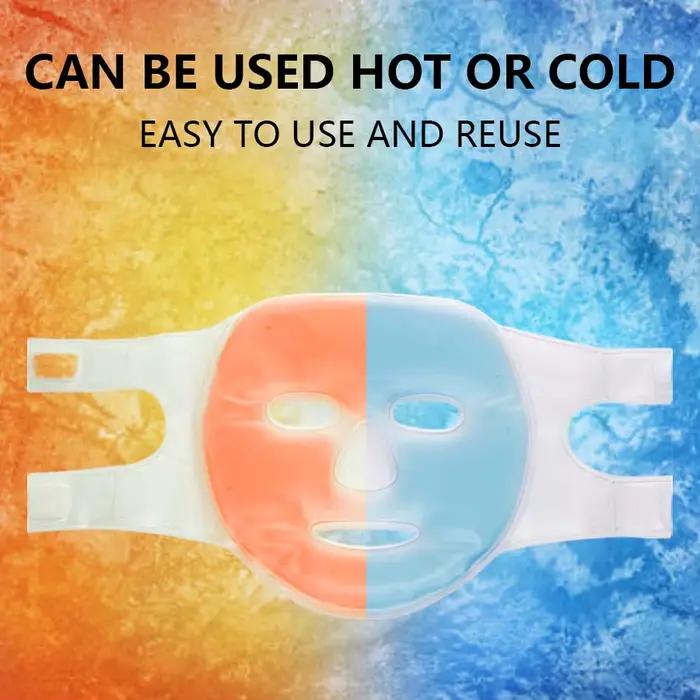 Masque pour les yeux froids bleu apaisant pour réduire cernes et gonflements visage spa beauté femmes moments de repos