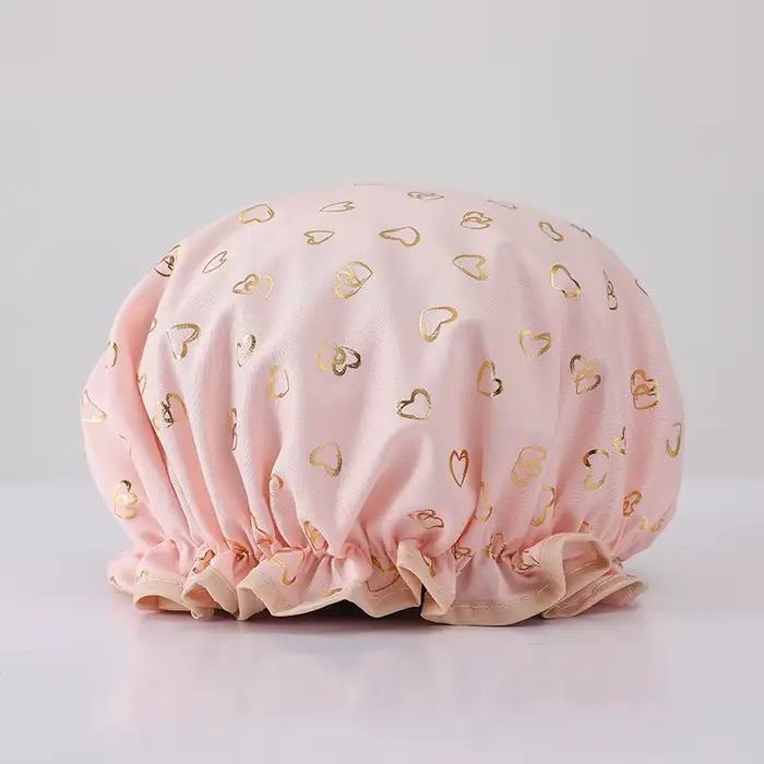 Chapeau de bain imperméable pour femmes, bonnet de douche élastique réutilisable, chapeau de bain à