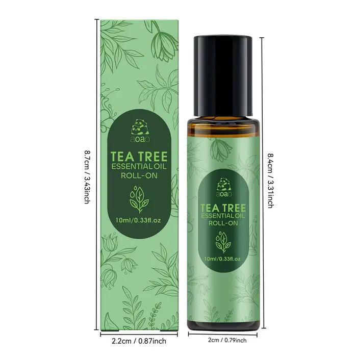 L'huile d'arbre à thé convient aux soins du visage, aux soins des ongles, aux soins des cheveux, au contrôle du sébum, au nettoyage et à l'application par massage en roll-on.