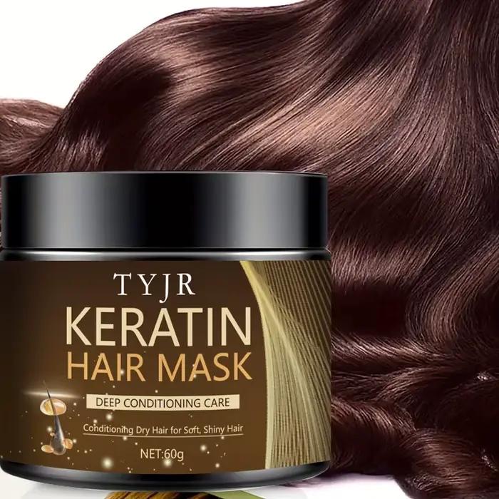 Masque capillaire magique à la kératine, réparation de lissage des protéines, lait sec, crépus et endommagé, professionnel, lisse, brillant, soin hydratant en profondeur, 60G/30G