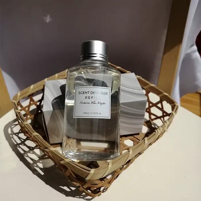 Diffuseur de roseaux d'huile parfumée pour la maison, 150ml, réapprovisionnement, arôme, huile essentielle, Osmanthus Petit Cherie, Nectarine, bouteille de recharge de Mojito bleu