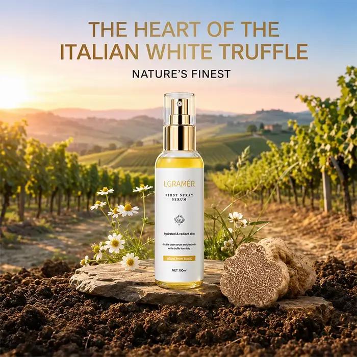 Sérum en spray à la truffe blanche 100 ml, soin vegan, spray facial hydratant multifonctionnel, adapté à tous les types de peau