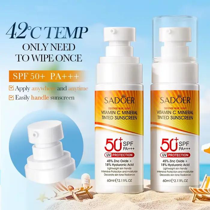SADOER Spf 50 + crème solaire Spray crèmes blanchissantes Anti-âge visage corps utilisation protecteur bloqueur
