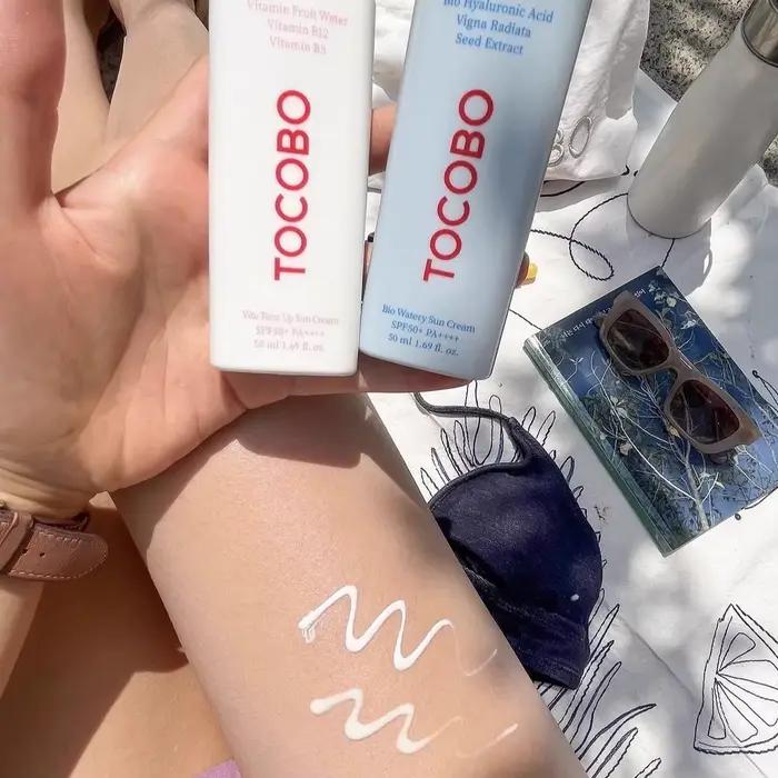 Crème solaire coréenne SPF50+ Tocobo Vita Airy Sun Primer, bloqueur solaire, crème pour la peau, anti-UV, protection solaire, hydratant doux pour le visage, stick