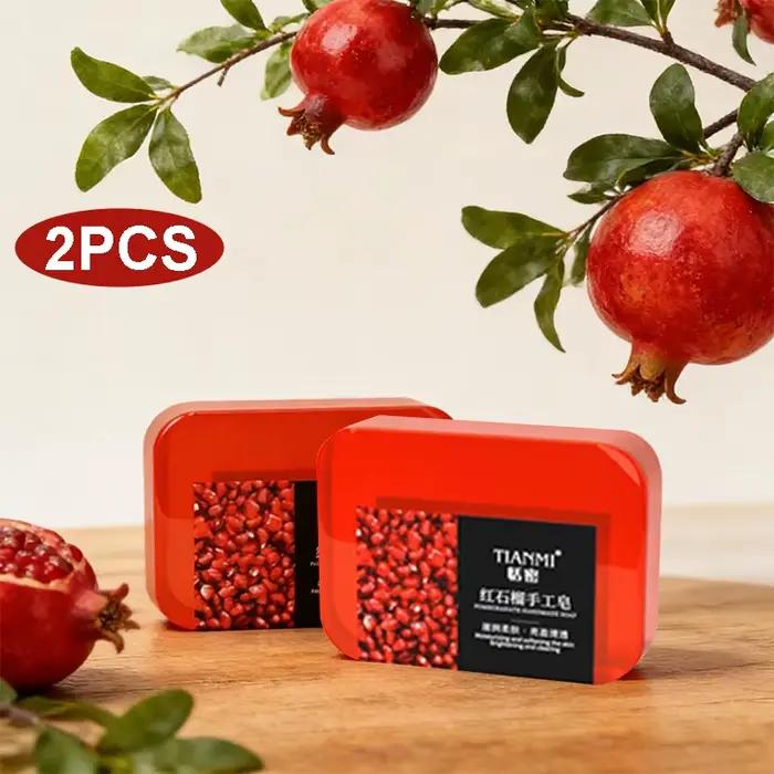 Savon à la grenade qui nettoie en douceur le visage et le corps, hydrate et nourrit, adapté à tous les types de peau, idéal comme cadeau
