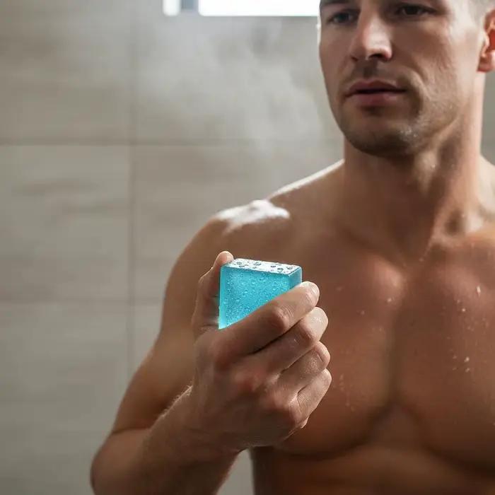Savon Parfumé Cologne pour le Visage et le Corps, Savon Artisanal aux Huiles Essentielles, Contrôle Longue Durée du Sébum, Savons Parfumés pour Hommes