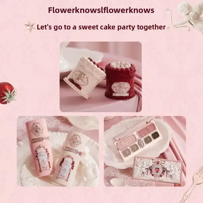 Coffrets de Maquillage Flower Knows Little Angel Bunny Garden Lip Glaze Blush Shell Jewelry Flowerkn