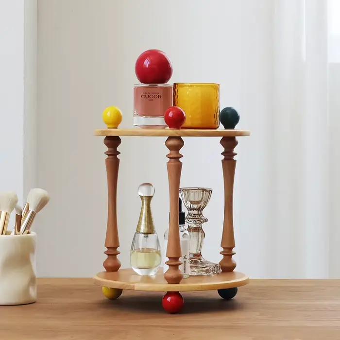 Support de rangement de cosmétiques Double couche de Style français