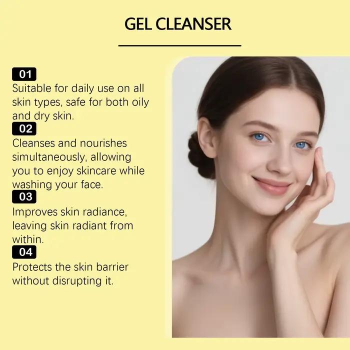 Nettoyant pour le visage au curcuma et à la vitamine C, hydratant rafraîchissant pour une peau douce et lisse, purificateur éclaircissant