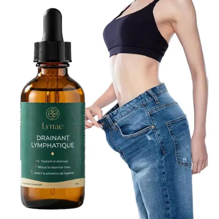 Gouttes liquides pour drainage lymphatique 59ml – Détoxification corporelle, soulagement de l'œdème et de la rétention d'eau, réduction des gonflements, supplément à absorption rapide