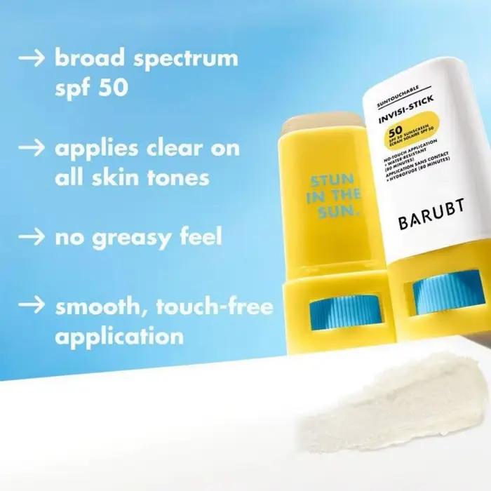 Stick solaire mat SPF50+ pour le visage et le corps