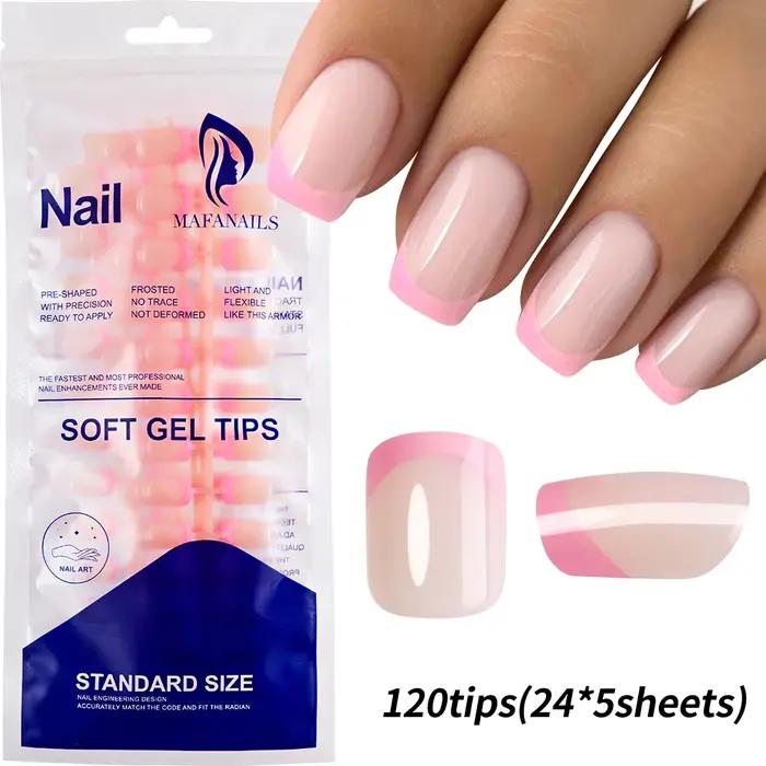 240/120 pièces été coloré faux ongles court carré presse
