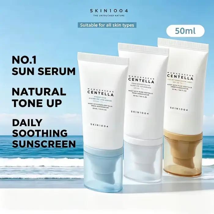 Crème solaire coréenne SKIN1004 Centella Air-Fit SPF50+ 50ml, apaisante, réparatrice, pour peaux sensibles, non grasse, légère, non grasse