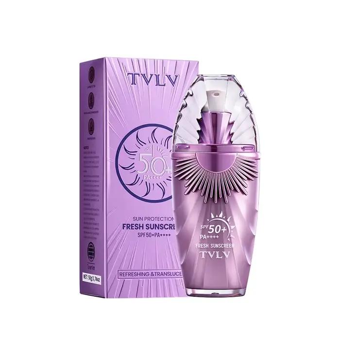 Crème solaire isolante TVLV SPF 50+, haute protection, rafraîchissante et non grasse, adaptée au visage et au corps