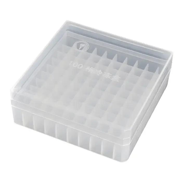 Mini boîte de rangement pour bouteilles d'huiles essentielles, grille 100, 5x14x14cm, boîte en plastique portable, présentoir de bouteilles de parfum, présentoir pour bouteilles de 2ml