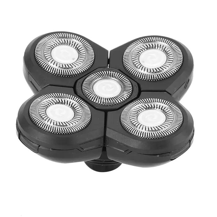Rasoir à barbe électrique 5 lames tête rotative accessoire étanche remplacement rasoir électrique rasage homme femme visage occasions spéciales