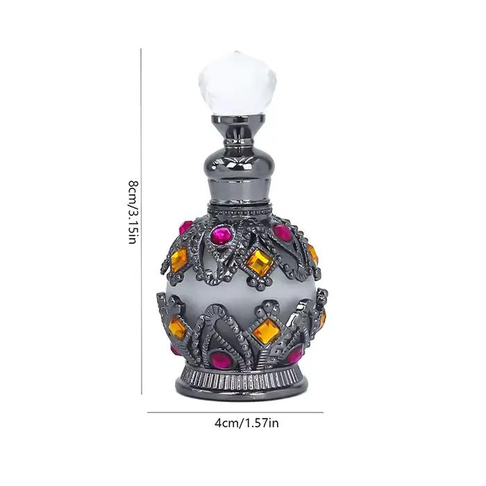 Bouteille de parfum à fente pour tous les jours, huile essentielle, style africain, stockage arabe, spécial Dubaï, salon de beauté, alliage, nouveau, 15ml, 2025