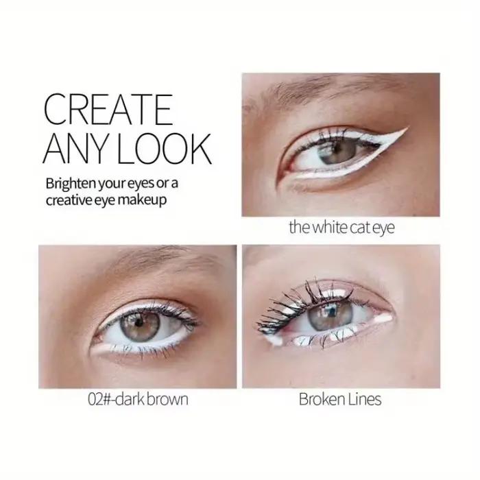 Eyeliner blanc imperméable 3 pièces. Longue durée