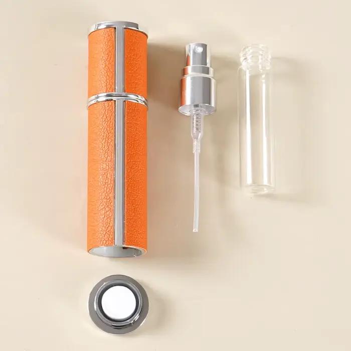 Mini flacon de parfum en cuir de 5 ml vaporisateur rechargeable pour femmes et hommes, occasionnels et voyages