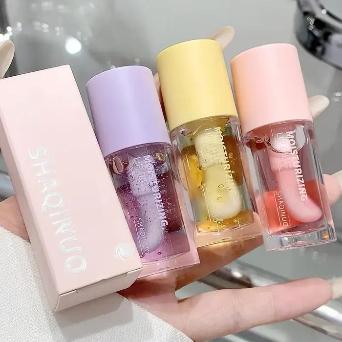 Huile Hydratante Transparente et Légère pour Soin de Maquillage Brillant à Lèvres, Hydratation et Brillance Durables, Lèvres Élégantes et Eclatantes Occasions Spéciales
