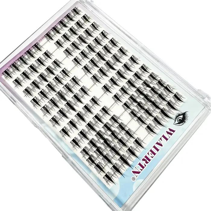 10-14-cils individuels 12 rangées DIYClusters naturel Long Manga faux cils Extension outil de maquil